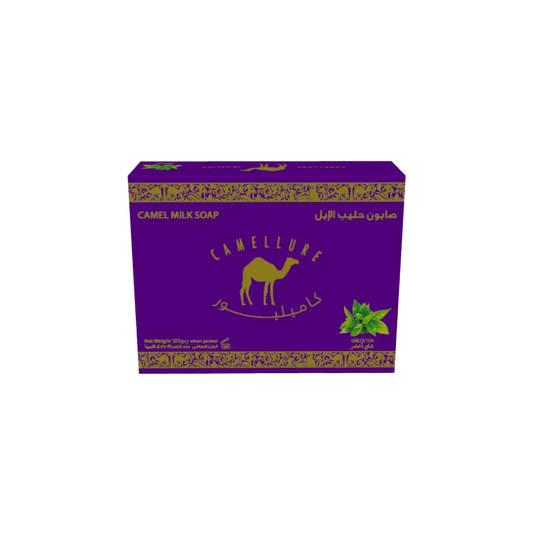 Camellure Camel Milk Soap with Green Tea Scent 125g – refreshing and antioxidant-rich soap infused with camel milk and green tea for smooth, healthy skin.